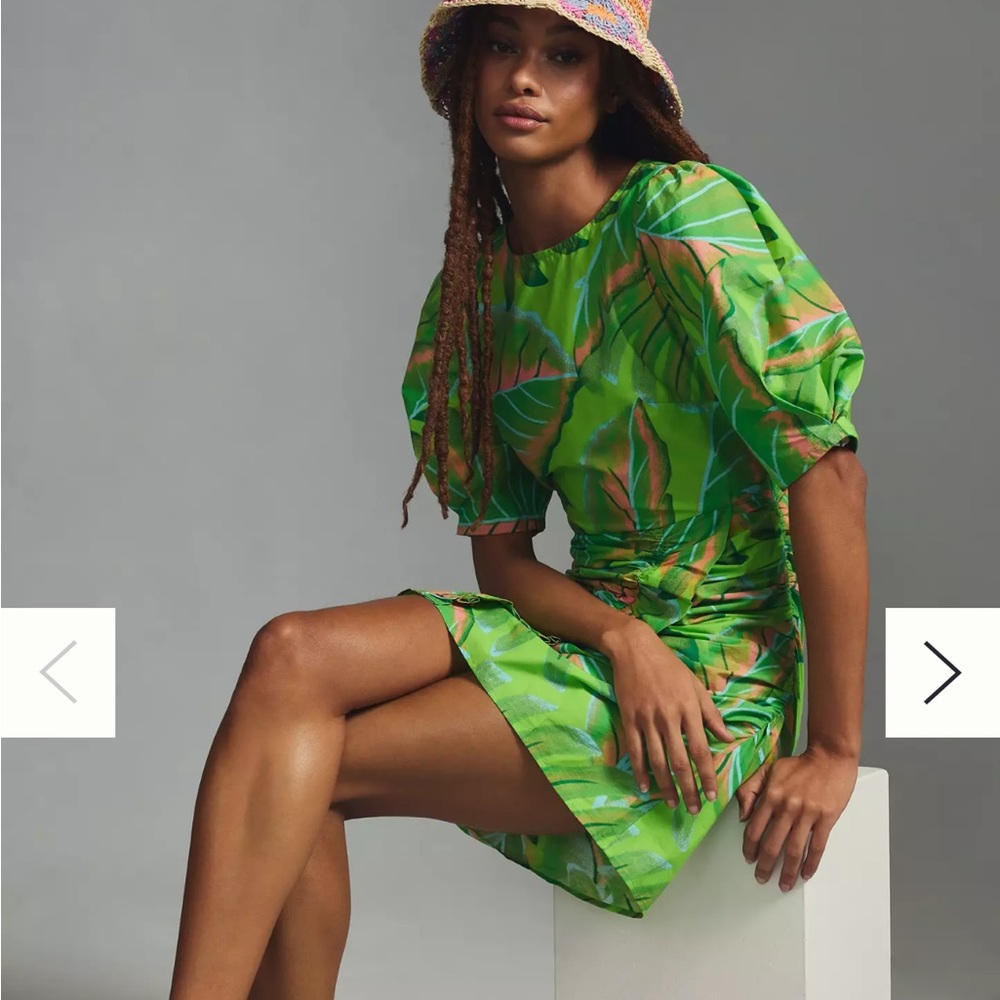 Farm Rio NWT puff sleeve mini dress